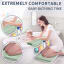 URMYWO Bath Kneeler and Elbow Rest Pad Set - 1.5" Thick Baby Bath Kneeler Pads with Toys Organizer, Anti-Slip Cozy Knee & Arm Support Bathtub Mat, Quick Dry Kneeling Pad for Baby Bath Time