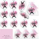 12 Sets Paris Party Favors for Guests Included Paris Round Make up Mirror Thank You Tags and Organza Bags Eiffel Tower Gift for Birthday Bridal Shower Pink Baby Shower Sweet 16 Party Favors