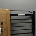 Fairy Baby Narrow Baby Gate for Doorways Stairs, 24-29 inch Wide Pressure Mounted Walk Through Metal Auto Close Safety Child Gates for Kids or Pets, Black
