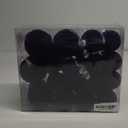 Velvet Christmas Ball Ornaments - 46pcs Flocked Christmas Tree Decorations Set Assorted Shatterproof Hanging Ornaments with Loop for Xmas Holiday Home Decor, 3 Sizes (Black)