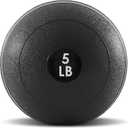 ProsourceFit Slam Medicine Balls 5, 10, 15, 20, 25, 30, 50lbs Smooth and Tread Textured Grip Dead Weight Balls for Strength and Conditioning Exercises, Cardio and Core Workouts (Classic - Black)