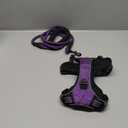 No Pull Dog Harness Adjustable Reflective Oxford Easy Control Medium Large Dog Harness with A Free Heavy Duty 5ft Dog Leash, M