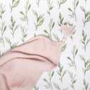 Crane Baby 100% Cotton Sateen Crib Sheet, Fitted for Cribs and Toddler Beds, Baby Crib Sheets, Baby Bedding for Boys and Girls, Green Leaf