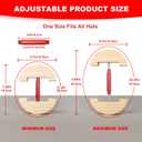 Hat Stretcher for Fitted Hats, Cowboy Hat Stretcher Fitted Hat 7 to 8 1/2, Adjustable Wooden Hat Jack Stretcher Fits All Caps (Large, Round Square Red)