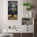 Palderwallart Galaxy Elephant Canvas Wall Art for Bathroom Bedroom Home, Surreal Animal Painting Print Picture Decor Artwork, Wrapped Gift Inner Frame 20x40 Inches
