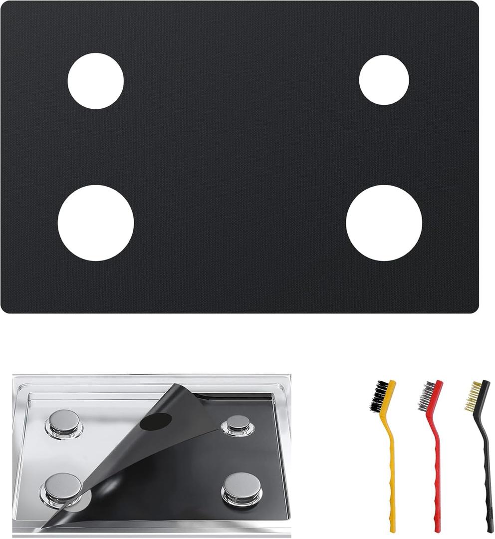 Stove Top Protector PLUS for Whirlpool Gas Range - 1 Pc (PLus Version) Reusable Splatter Guard Liner, Only Compatible with WFG320M0BS/WFG320M0BB/WFG320M0BW/WFG320M0MW/WFG320M0MS