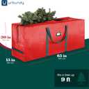 Heavy Duty Christmas Tree Storage Bag 9 Ft - Christmas Tree Bag Red - Tree Bags For Storage - Xmas Tree Storage Bag Holds 9 Ft Christmas Tree Bag For All Year Round Christmas Storage