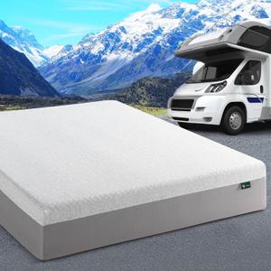Zinus 10 Inch Ultima RV Memory Foam Mattress [New Version], Short Queen, Fiberglass Free, Medium Firm Feel, Breathable Memory Foam, Certified Safe Foams & Fabric, Mattress in A Box (White)