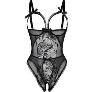 Avidlove Women One Piece Lingerie Sexy Lace Babydoll Mini Bodysuit