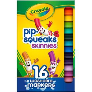 Crayola Pip Squeaks Skinnies Washable Marker Set (16ct), Mini Markers for Toddlers, Thin Coloring Supplies for Kids, Toddler Back to School Essentials, DI Cra Z Art Vivid Bright Markers 12PCS, 4CT Silly Slime