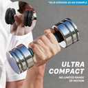 Steel Dumbbells Ultracompact & Adjustable Chrome Dumbbell Set 20lb Pair) with Foam Handles Home Gym Workout (Standard-Finish 20lb×2)
