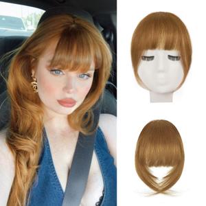BARSDAR Human Hair Clip in Bangs - Real Human Hair Clip in Bangs for Women - Ginger Blonde French Bangs Extensions Fringe with Temples Real Hair Bangs Hairpieces - Golden Ginger Blonde BARSDAR Human Hair Clip in Bangs - Real Human Hair Clip in Bangs for Women - Ginger Blonde French Bangs Extensions Fringe with Temples Real Hair Bangs Hairpieces - Golden Ginger Blonde