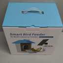 Smart Bird Feeder with Camera - Solar Powered Birdfeeder Cam 2K HD AI Smart Identify Bird Species, Instant Arrival AlertsAuto Record BirdVideo, Two-Way Audio, Gift for Birds Lover (Blue)
