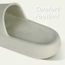 Menore Slippers for Women and Men Quick Drying, Parent-Child EVA Open Toe Soft Slippers, Non-Slip Soft Shower Spa Bath Pool Gym Beach House Sandals for Indoor & Outdoor (4-4.5 Women/3-4 Men, Light Khaki)