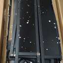 31.5" Modern Folding Computer Desk with Power Outlets, Wheels, Storage, Perfect for Small Spaces Black TDN01UBB