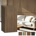 Art3d 4-Pack 47x23.6 Inch Acoustic Panels with Wood Slat Design - Soundproof Wall Panel for Office, Gaming Room & Studio, Ideal for Streamers, Home Workers & Recent Movers, Deep Walnut
