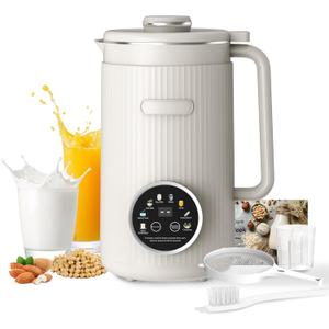 VBGK 8 in 1 Automatic Nut Milk Maker Blender with 20 Blades, 40oz Homemade Coconut, Soy, Oat, Almond, Plant Based Milks and Non-Dairy Beverages with18H Delay Start/Keep Warm/Boil Water/Self-Cleaning