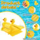 98 Inch Giant Duck Inflatable Slide for Swimming Pools, 98 x 51 x 51 inches