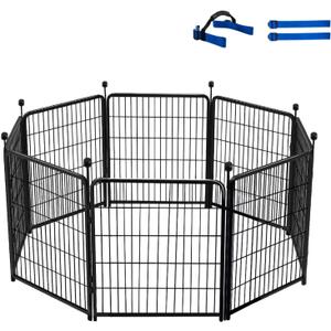 Garden Fencing 48 inch High, 8 Panels Total 17.7Ft(L). Garden Fence Border, Flower Bed Fencing, Dog Fences for The Yard, Dog Digging Fence Barrier (No Gate) (48in(H)x17.7FT(L) 8 Panels No Gate)