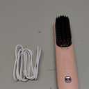 Cordless Hair Straightener Brush - Portable Hair Straightening Brush for Travel - 300M Negative Ions for Frizz-Free Shine, Touch Up On-The-Go, Fast Heating, Gift for Women, 10,000mAh, Powder Pink