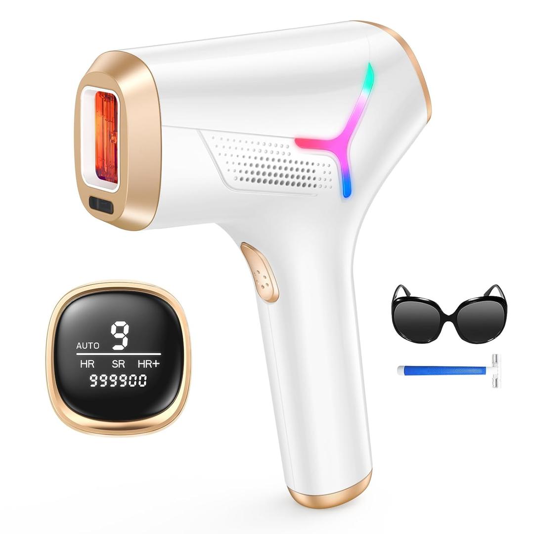 LYSMOSKI Laser Hair Removal for Women and Men, Long-Lasting IPL Hair Removal at-home, 5.2 cm² Contact Nearly Painless, Effective in 2 Weeks with Ultra-fast 0.12S Light Emission, 8 Minute Whole Body