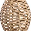 DOITOOL Rattan Lamp Shade Pendant Light Shade Woven Lampshade Hanging Light Shade Replacement Light Covers Boho Lamp Shade for Table Lamps Floor Lamps Chandelier Ceiling Lights, Cream/Beige 