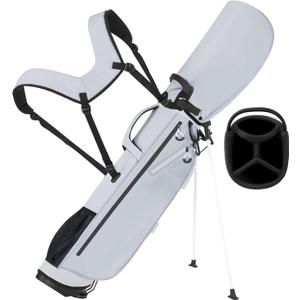 Lightweight Golf Stand Bag, 4-Way Full-Length Dividers, Holds Up to 10 Clubs, 3.7 lbs Golf Bag with Dual Straps & Stand for Driving Range, Par 3, and Standard Courses