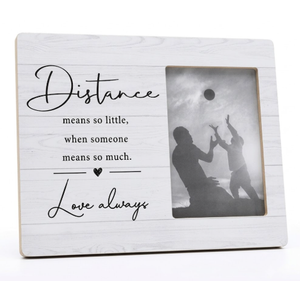 Long Distance Relationship Picture Frame, Photo Frame Gifts for Long Distance Couples Girlfriend Boyfriend Lover, Parting Gift for Her Him, Distance Means So Little When Someone Means So Much