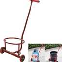 Portable Lightweight Hand Truck, Bucket Cart, Garbage Cart, Gas Bottle Transporter, Wheeled Trolley, Suitable for Moving, Outdoor Use, Home, Travel, and More (Fits for Circumference 37'')