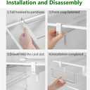 vacane Upgraded Refrigerator Drawers Organizer - Pull Out Fridge Bins with Handle, Extra-Long 19.5" Stretchable and Deep Storage