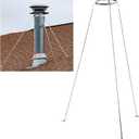 Shimeyao 6 Inch Extended Roof Bracket Kit Three Legs Sturdy Stainless Steel Chimney Stove Pipe Support Extended Roof Brace for Protection Against Strong Winds, 6"-13. 7" Diameter Chimneys