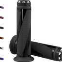 Universal Motorcycle Handlebar Grips Fits for Motorcycles with 7/8" Left Grip and 1" Right (Black)