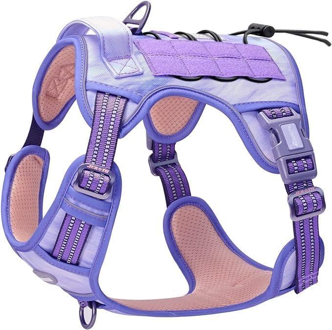 AUROTH Tactical Dog Harness for Large Dogs No Pull Adjustable Pet Harness Reflective K9 Working Training Easy Control Pet Vest Military Service Dog Harnesses Very Peri M