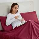 Nestl Burgundy King Pillow Cases 2 Soft King Size Pillow Case, 1800 Brushed Microfiber Pillowcases, Envelope Closure Pillowcase, King Pillow Covers, King Size Pillow Cases Set of 2, 20x40 Inches