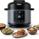 Ninja® HyperHeat™ 9-in-1 Pressure Cooker, 6.5-qt, Stone Purple, PC201SP | Cooks 2X faster, Sear, Sauté, Slow Cook, Steam & Sous Vide, 1200W, PFAS-free pot, removable SimpliServe™ pot for easy serving