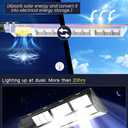 Gefolly SL-7200W Solar Street Lights Outdoor, 450000LM Commercial Parking Lot Light, 6500K Dusk to Dawn IP67 Security Flood Lights Motion Sensor Led Lamp for Basketball Court, Road, Yard