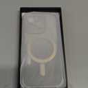 for iPhone 15 Pro with Metal Ring,[Compatible with MagSafe Four Corners Shockproof [Military Grade Drop Protection] Luxury Slim Camera Protection Case for iPhone 15 Pro Gold