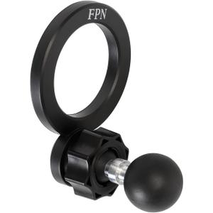 FPN Magnetic Phone Holder Base for RAM Mounts, 1" (25mm) Ball Mount for Magsafe iPhone 17/16/15/14/13/12 Series, Compatible with RAM B Size Double Socket Arm
