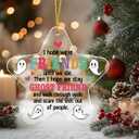 Friend Gifts for Women, Gifts for Best Friend Bestie Soul Sister BFF Birthday Christmas, I Hope We are Friends Until We Die Ghost Star Shaped Acrylic Ornament Keepsake