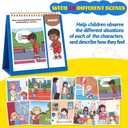 Torlam Feelings Wheel Emotions Book,Calming Down Corner Items Feelings Chart for Kids,Social Emotional Regulation Tools,Emotion Wheel Flip Book,Autism Must-Have ADHD Tools for Kids Classroom Preschool
