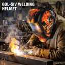 Welding Helmet Auto Darkening - True Color Wide View Welding Shield - 0.1ms Response Time- Optical Grade 1/1/1/1 - Adjustable Wide Shade for SMAW, MIG, TIG, GTAW-Lightweight for Extended Wear