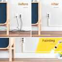 Delamu Beige Cord Hider, 85in Cord Covers for 2-3 Wires on Wall, Self-Adhesive Cable Hider, Wire Hiders Wire Covers for TV Cords on Wall, Easy Mount Cable Cover Raceway Kit, W0.95 H0.55in, Beige