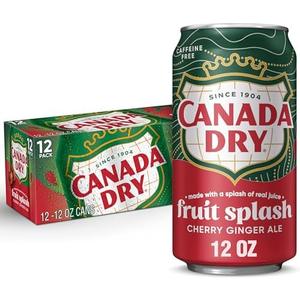 Canada Dry Cherry Gingerale Fruit Splash 12oz, Pack of 12