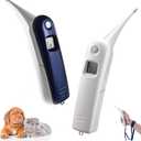Pet Thermometer Dog Thermometer, Fast Digital Veterinary Thermometer, Pet Thermometer for Dogs, Cats, Horse,Cattle, Pigs,Birds, Sheep.C/F Switchable (Blue)