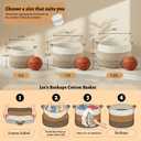 Artfeel 40L Large Cotton Rope Basket, Decorative Woven Blanket Storage for Living Room, Boho Toy Storage & Toy Box for Kids, Versatile Laundry Basket & Nursery Hamper for Blankets(Brown/Yellow)