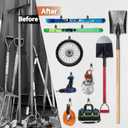 3-H Garage Wall Hooks 14 Pack, Garage Hooks Heavy Duty with Extra Welding Spots, Wall Mount Storage Organizer for Hanging Garden Lawn Tools Ladder Bike WeedEater Chair Shovel Blower (Orange)