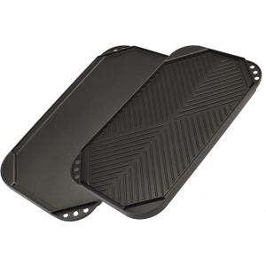 Ecolution Reversible Grill/Griddle Pan, Non-Stick, Dishwasher Safe, Double Burner Family Griddle Grill Pan Cookware, Cast Aluminum, 19.5-Inch x 11-Inch