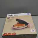 bella Flip-n-Store Waffle Maker with EverGood™ Ceramic Nonstick Coating, Fits-anywhere™ Kitchenware, Power Indicator Light, Cool Touch Handle & Cord Wrap, 7” Wide & 1" Deep Plates, 1000 Watt, Blossom