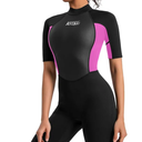 KMT Women Wetsuit, Womens 2mm Shorty Wetsuits Upgrade CR Neoprene Wet Suits Back Zipper 12