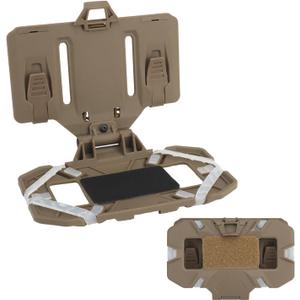 Tactical Plate Carrier Vest Attachments Universal Phone Chest Mount for Screen Size 4.7"-6.7" Molle Foldable Navigation Phone Holder Board (Tan)